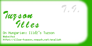 tuzson illes business card